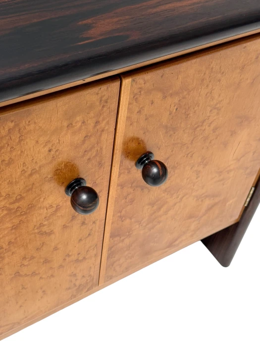 Art Deco Cabinet in Macassar and Birch by Gebroeders Reens Amsterdam, 1930s